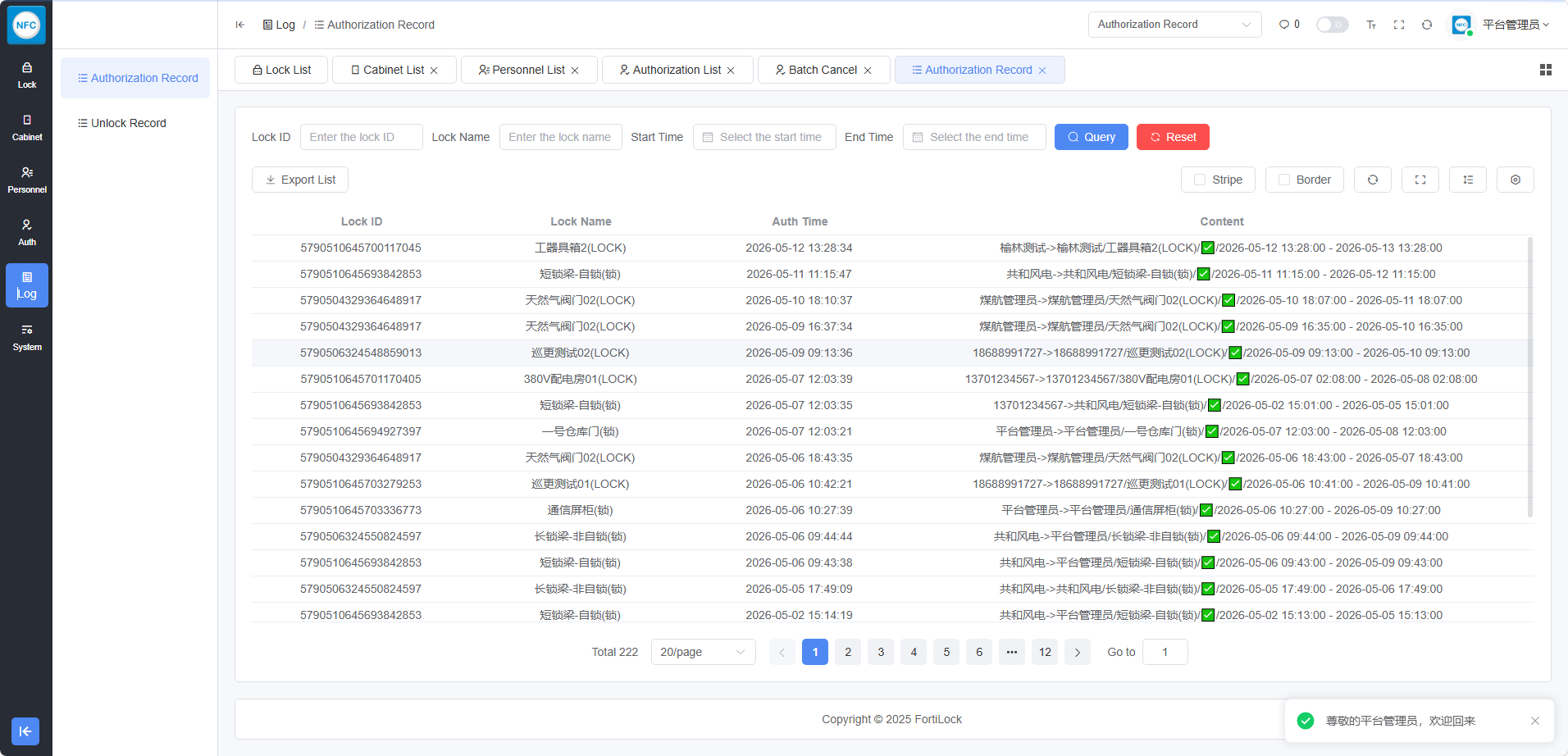 Authorization Records Interface